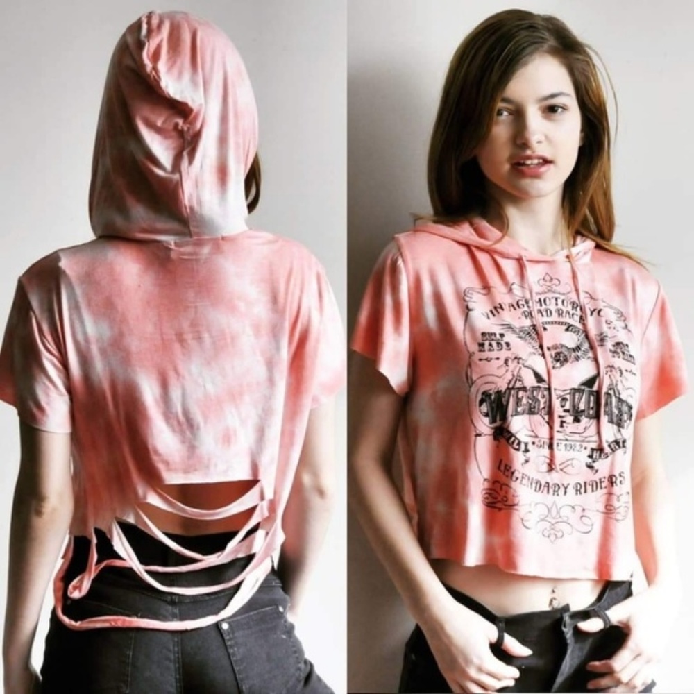 Hooded Tie Dye Top - Picture 1 of 3
